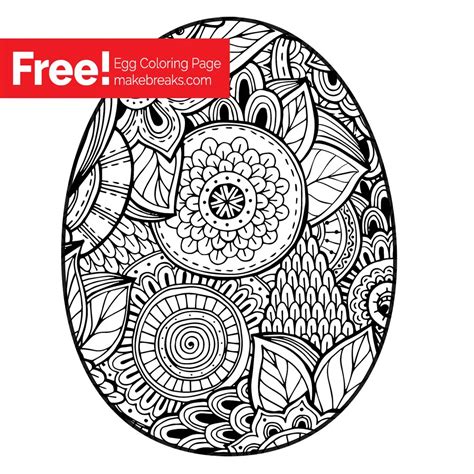 easter egg coloring page  breaks