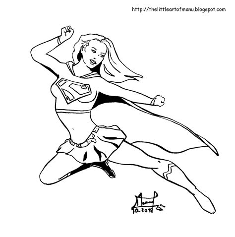 supergirl  superheroes printable coloring pages
