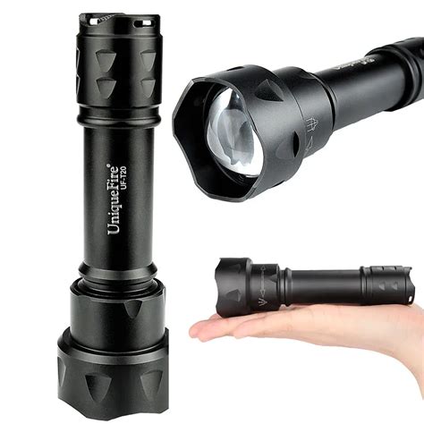 mini flashlight uniquefire  ir nm led adjustable zoomable infrared flashlight portable