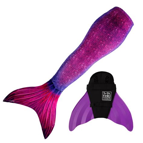 sun tail mermaid swim set bali blush mermaid tail purple monofin  swimming size child