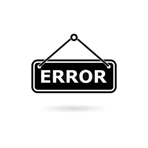 black error sign error message icon  logo stock vector