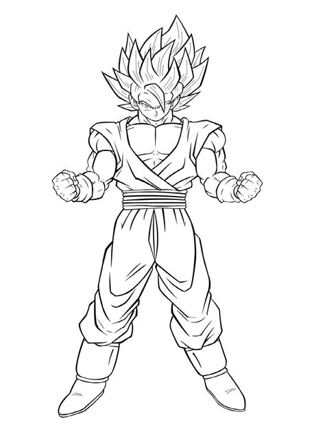 strong goku coloring page anime coloring pages