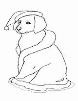 Coloring Christmas Dog Pages Printable Animals Drawing Chien Coloriage Kb Popular sketch template