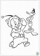 Coloring Pages Porky Pig Dinokids Duck Popular Dodgers Library Clipart Close sketch template