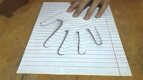Drawing 3d Hand Effect Youtube