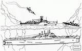 Aircraft Carrier Ship Coloring Drawing Pages Naval Getdrawings Navy Warship Military sketch template