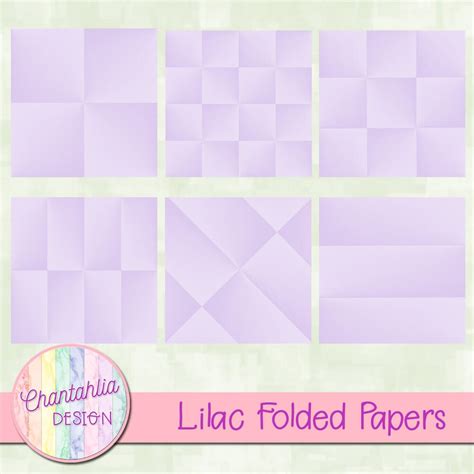 digital papers featuring lilac folded designs