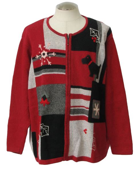 ugly christmas sweater classic elements unisex red grey black