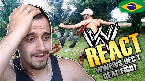 reagindo a wwe vs ufc 1 real fight [wrestling react] youtube