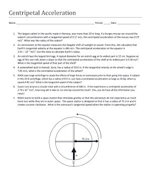 centripetal acceleration worksheet  fill  printable fillable blank pdffiller