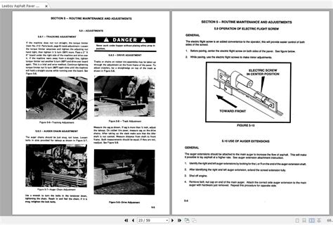 leeboy asphalt paver   operations maintenance  parts manual auto repair manual