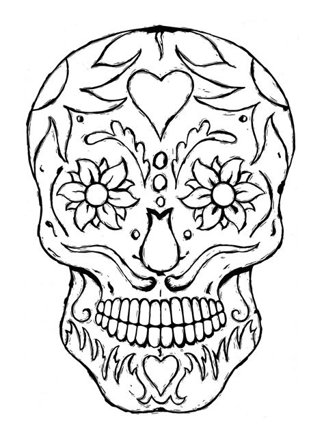 printable skull coloring pages  kids