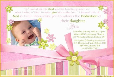 baby dedication invitations  template  designs baby dedication