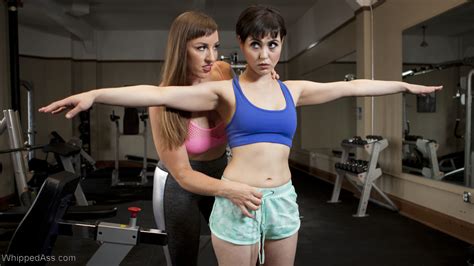 personal training session turned hot kinky lesbian gym sex