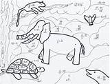 Math Coloring Pages Maths Sheets Kids Worksheets Grade Sheet Rounding Print Colouring Teaching Endangered Color Animals 3rd Addition Space Subtraction sketch template