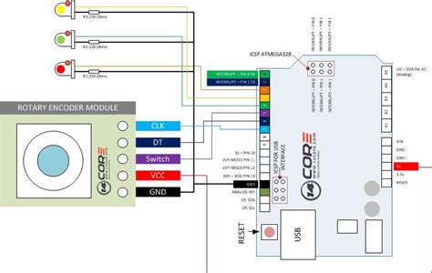 wiring  rotary encoder  arduino corecom