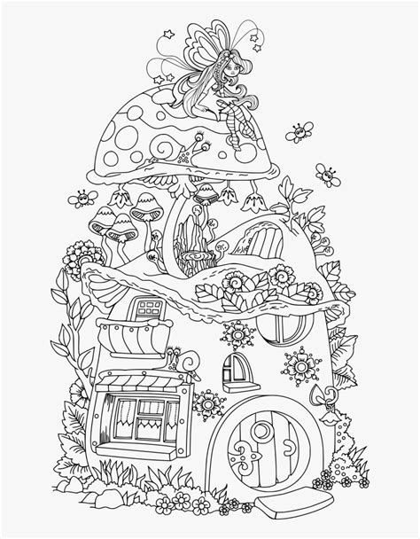 fairy tree house coloring pages coloring pages