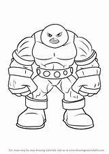 Juggernaut Hero Super Draw Step Squad Drawing Coloring Show Tutorials Pages Drawingtutorials101 sketch template