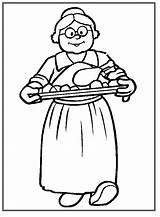 Abuela Grandma Cocinera Thanksgiving sketch template