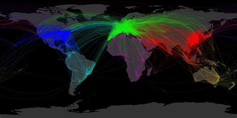 mapping  worlds flight routes