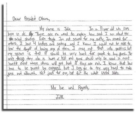 kids write letters  obama  gun control abc news