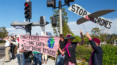 eye paint art anti drone protest  general atomics poway production site