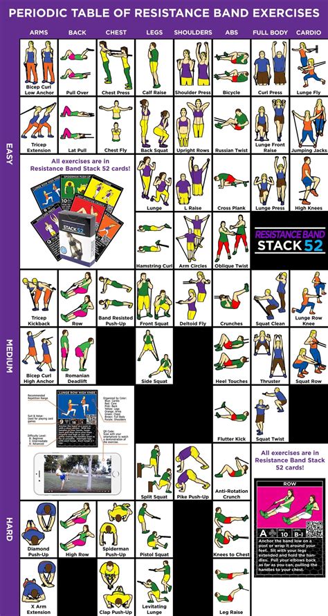 resistance band exercises infographic