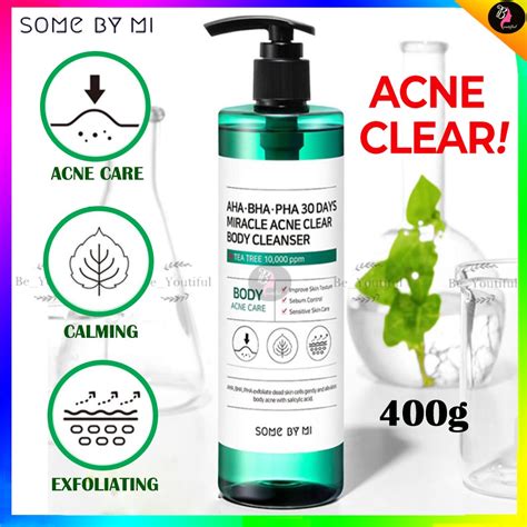 buy   mi acne clear body cleanser aha bha pha  days miracle body wash  seetracker