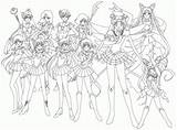 Coloring Anime Group Girls Sailor Jupiter Popular Coloringhome sketch template