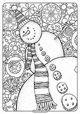 Snowman Snowflakes Coloringoo sketch template