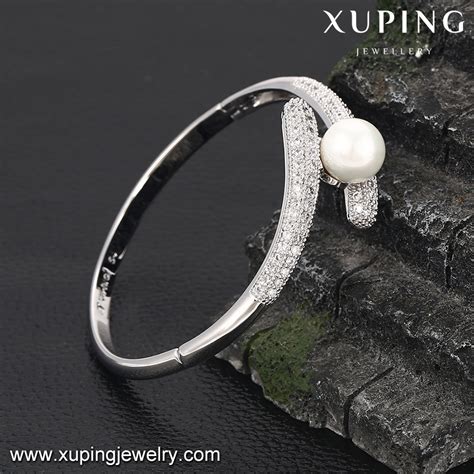 50859 xuping women elegant rhodium color plated sex pearl with multi
