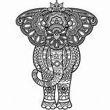 Coloring Pages Colouring Elephant Adult Elephants Zentangle Printable Zentangles Book sketch template