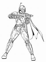 Coloring Jango Fett Pages Wars Star Comments sketch template