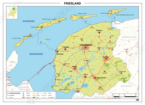 kaart friesland  kaarten en atlassennl