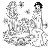 Princesas Desenhos Coloriar Pintarcolorear Rapunzel Princesses Cinderella Ariel Pinturas Animados Páginas Gratistodo Perritos Visitar Colorpages Recomendados Elsa sketch template
