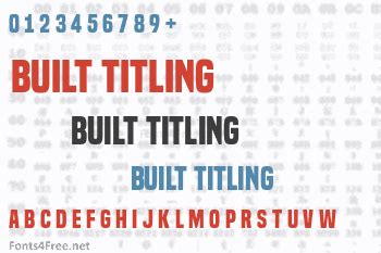 built titling font  fontsfree