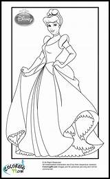 Disney Princess Cinderella Coloring Pages Printable Princesses Color Pocahontas Colorings Getcolorings Cindrella Ministerofbeans Getdrawings Minister sketch template