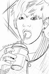 Bts Coloring Pages Taehyung Drawing Jimin Template Getdrawings sketch template