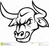 Bull Coloring Pages Raging Clipart Chicago Drawing Bulls Head Printable Clip Bucking Dreamstime Vector Illustration Stock Bears Drawings Getcolorings Face sketch template