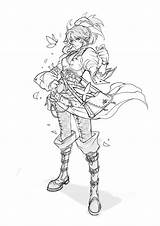 Character Lineart Anime Concept Fantasy Coloring Choose Board Characters Women Request Stream sketch template