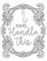 Anxiety Calming Colouring Statements Mindful Motivating Momsandcrafters sketch template