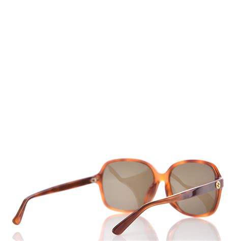gucci acetate square frame sunglasses gg 3834 f s tortoise 464438