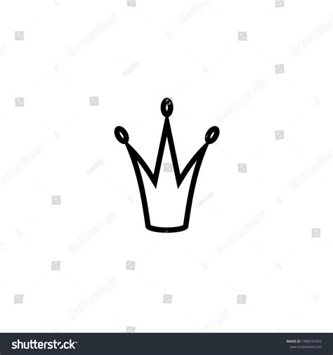 point crown outline icon clipart