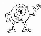 Mike Wazowski Coloring Pages Sully Monsters Inc Monster Drawing Baby Sulley Color Drawings Vector Clipart Scary Colouring Boo Easy Getcolorings sketch template