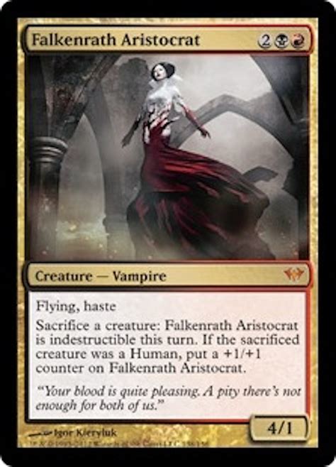 magic  gathering dark ascension single falkenrath aristocrat foil da card world