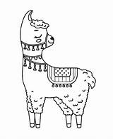 Llama Coloring Kids Creative Tsgos sketch template