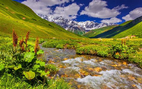 sfondi paesaggio montagne collina lago acqua cielo fiume valle