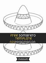 Sombrero Mexicano sketch template