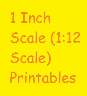 scale  scale printables diy dolls house accessories