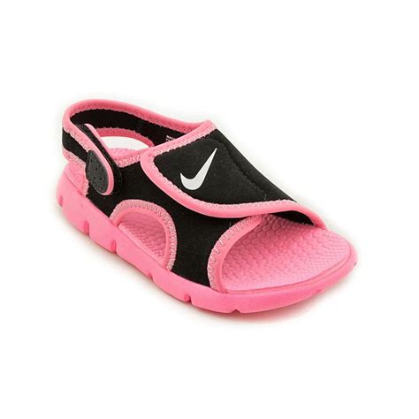 nike nike black sunray sport sandals pre school girls size  toddler flip flops walmart